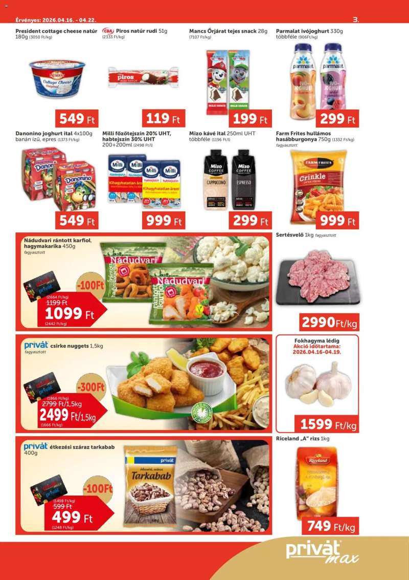 PRIVÁT PRIVÁT Aktuális szórólap MAX 3 oldal