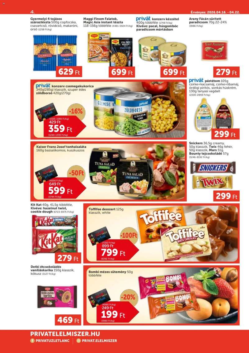 PRIVÁT PRIVÁT Aktuális szórólap MAX 4 oldal