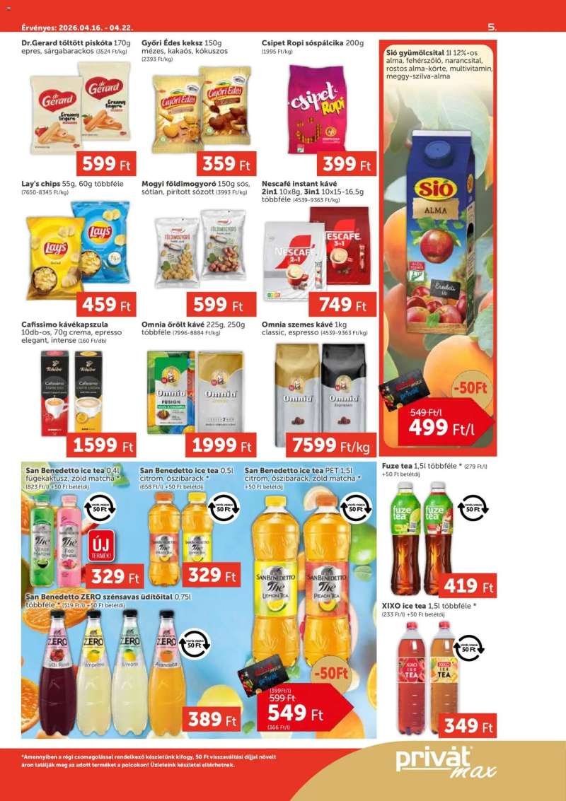 PRIVÁT PRIVÁT Aktuális szórólap MAX 5 oldal