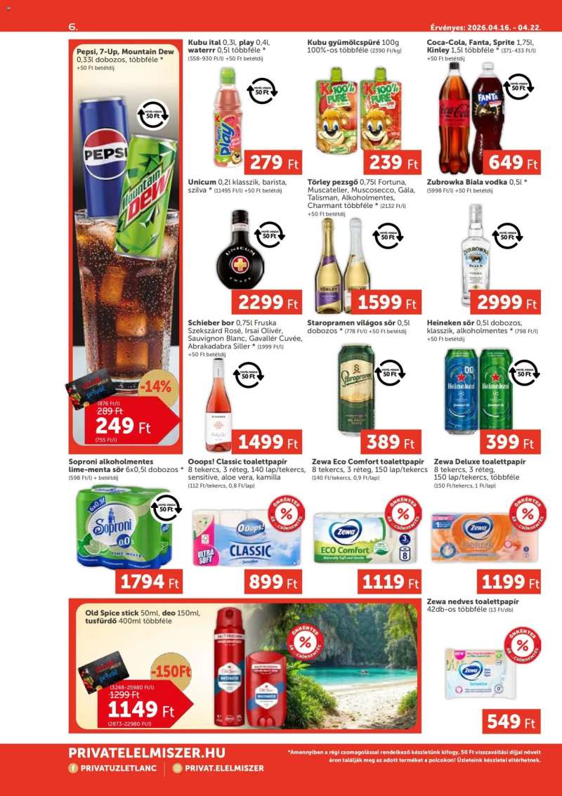 PRIVÁT PRIVÁT Aktuális szórólap MAX 6 oldal