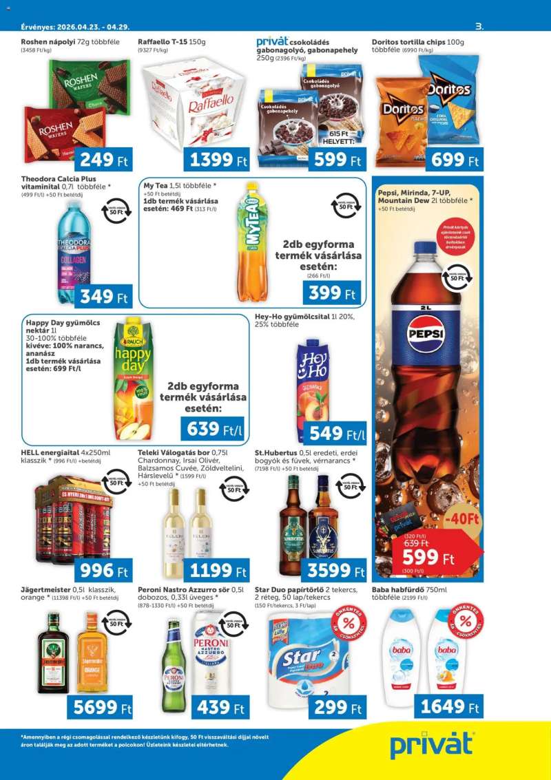 PRIVÁT PRIVÁT akciós újság 3 oldal