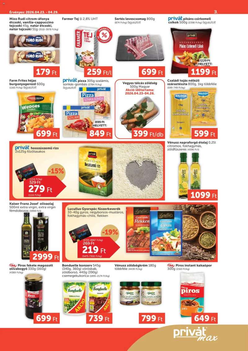 PRIVÁT PRIVÁT Aktuális szórólap MAX 3 oldal