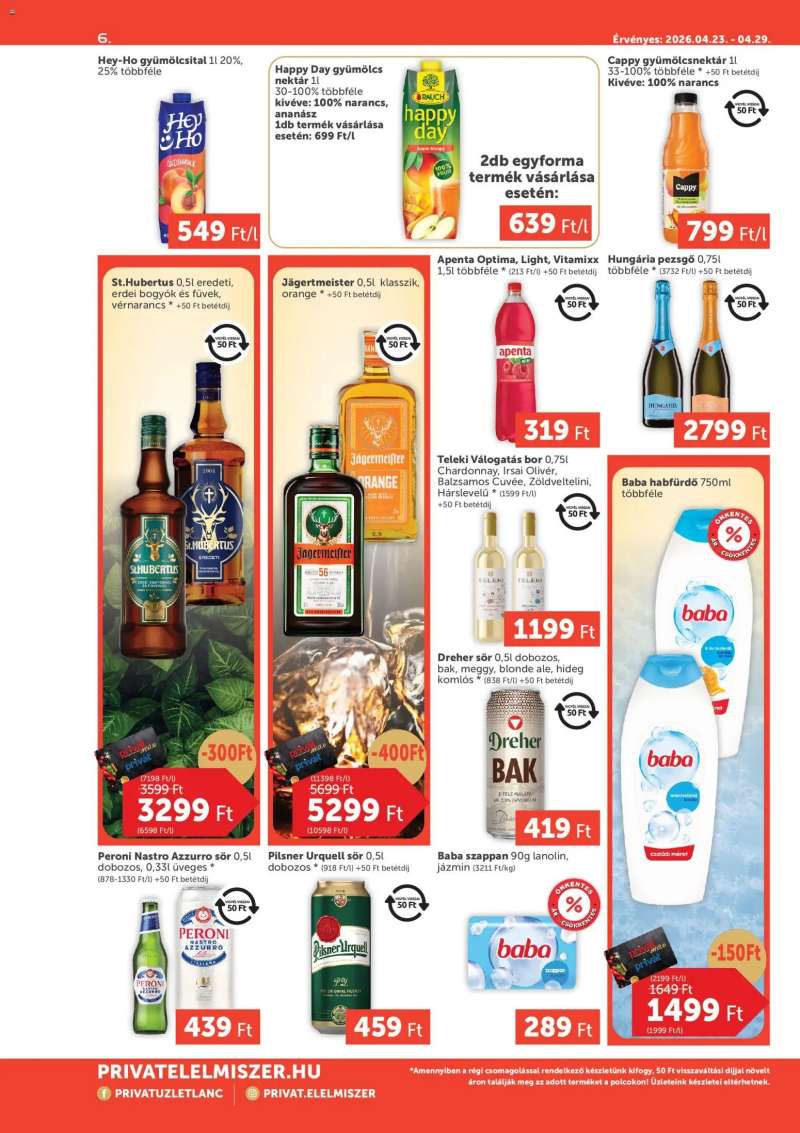 PRIVÁT PRIVÁT Aktuális szórólap MAX 6 oldal