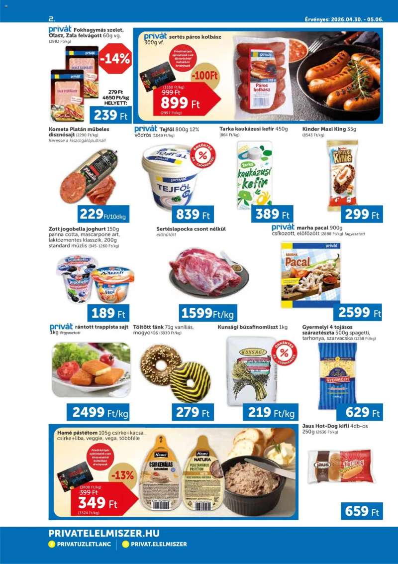 PRIVÁT PRIVÁT akciós újság 2 oldal