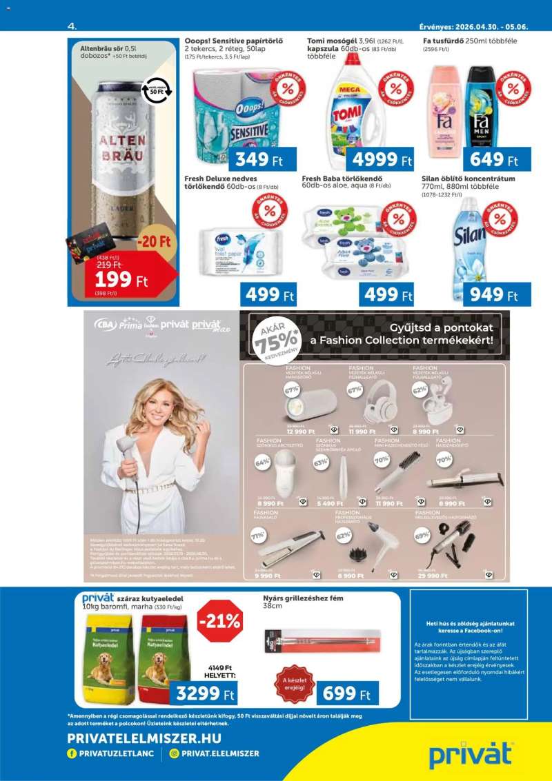 PRIVÁT PRIVÁT akciós újság 4 oldal