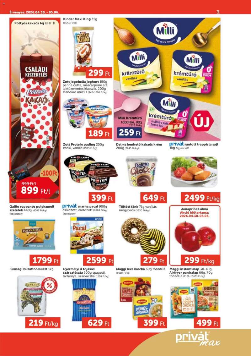 PRIVÁT PRIVÁT Aktuális szórólap MAX 3 oldal