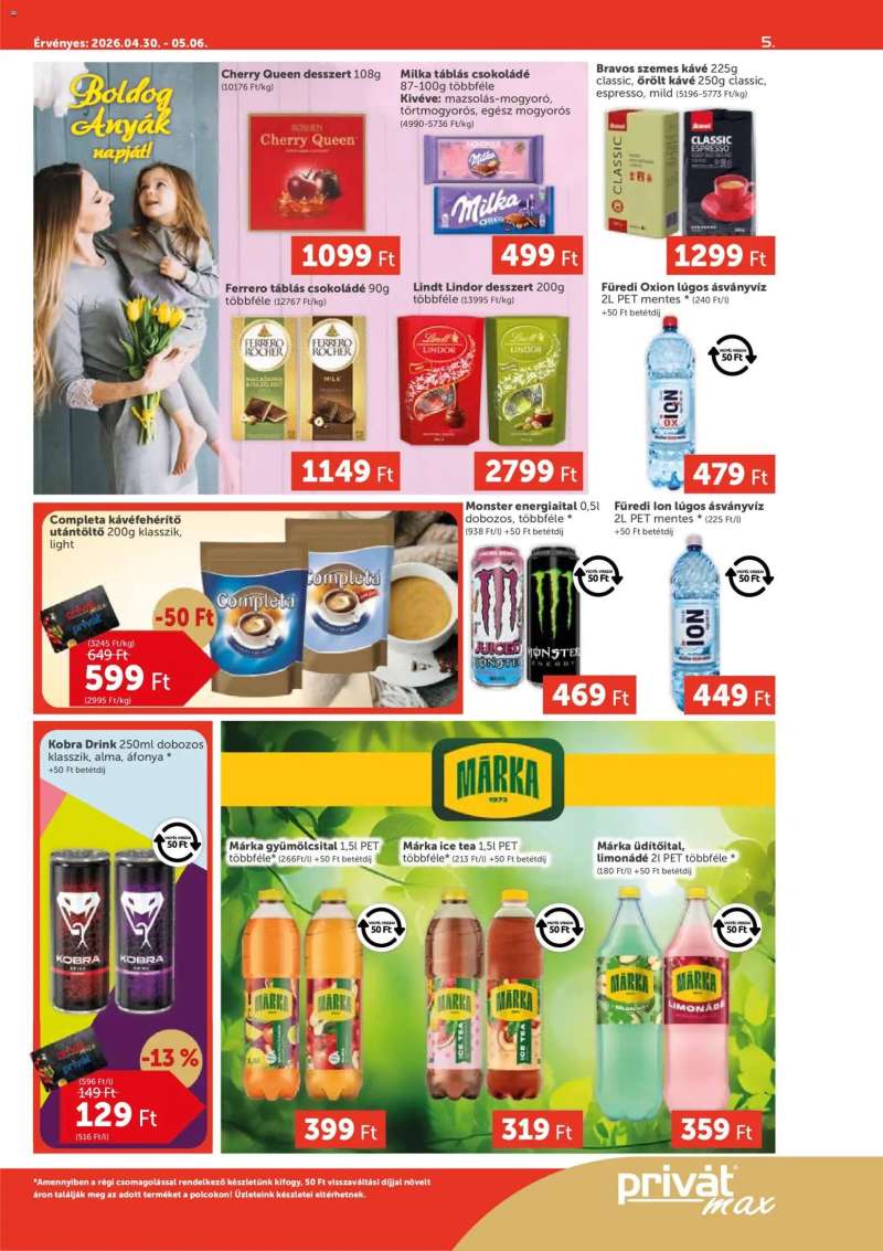 PRIVÁT PRIVÁT Aktuális szórólap MAX 5 oldal