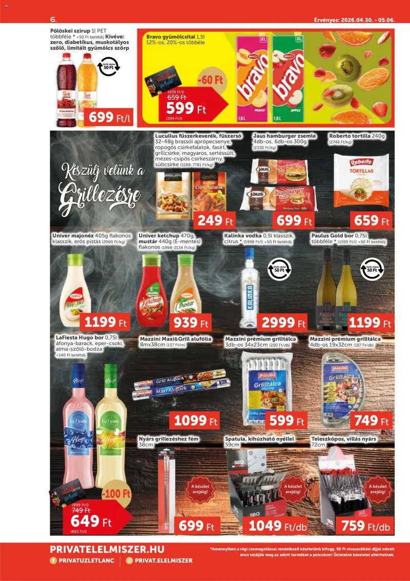 PRIVÁT PRIVÁT Aktuális szórólap MAX 6 oldal