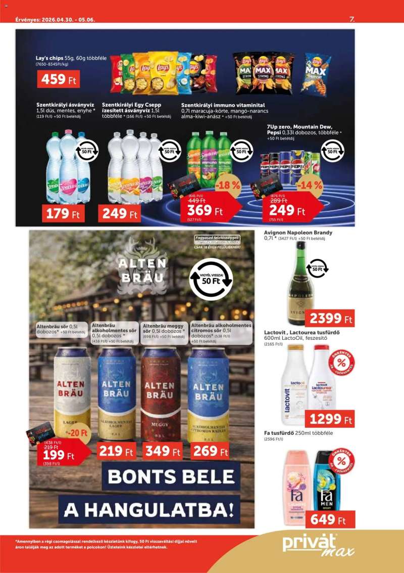 PRIVÁT PRIVÁT Aktuális szórólap MAX 7 oldal