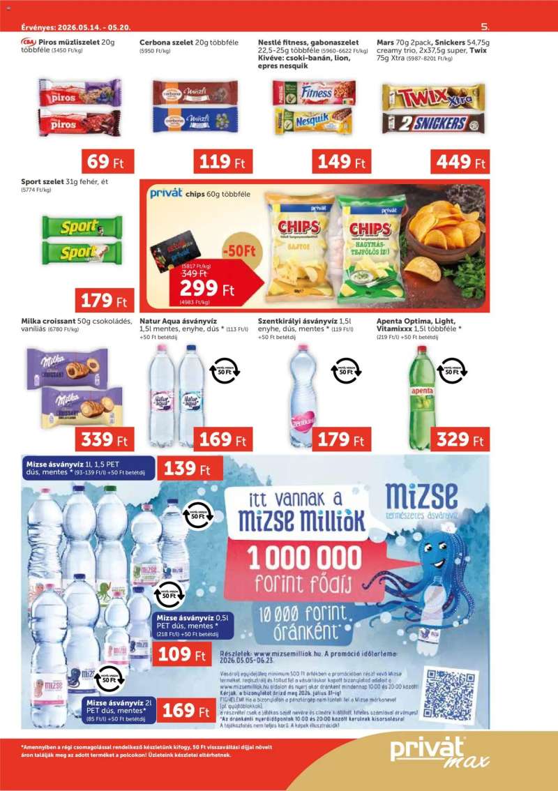 PRIVÁT PRIVÁT Aktuális szórólap MAX 5 oldal