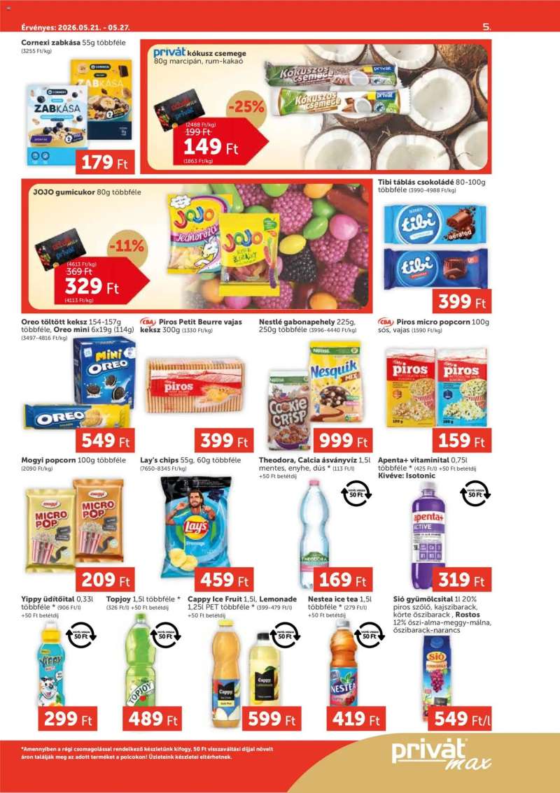 PRIVÁT PRIVÁT Aktuális szórólap MAX 5 oldal