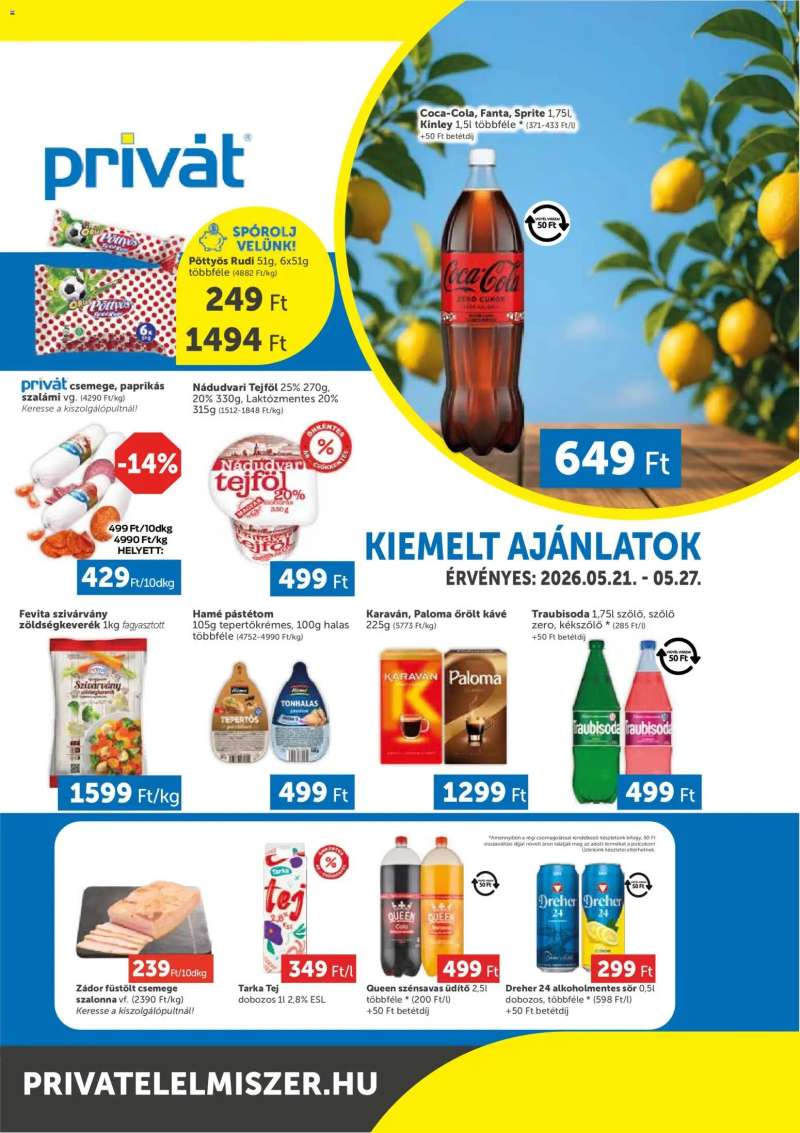 PRIVÁT PRIVÁT Déli vármegyék 1 oldal