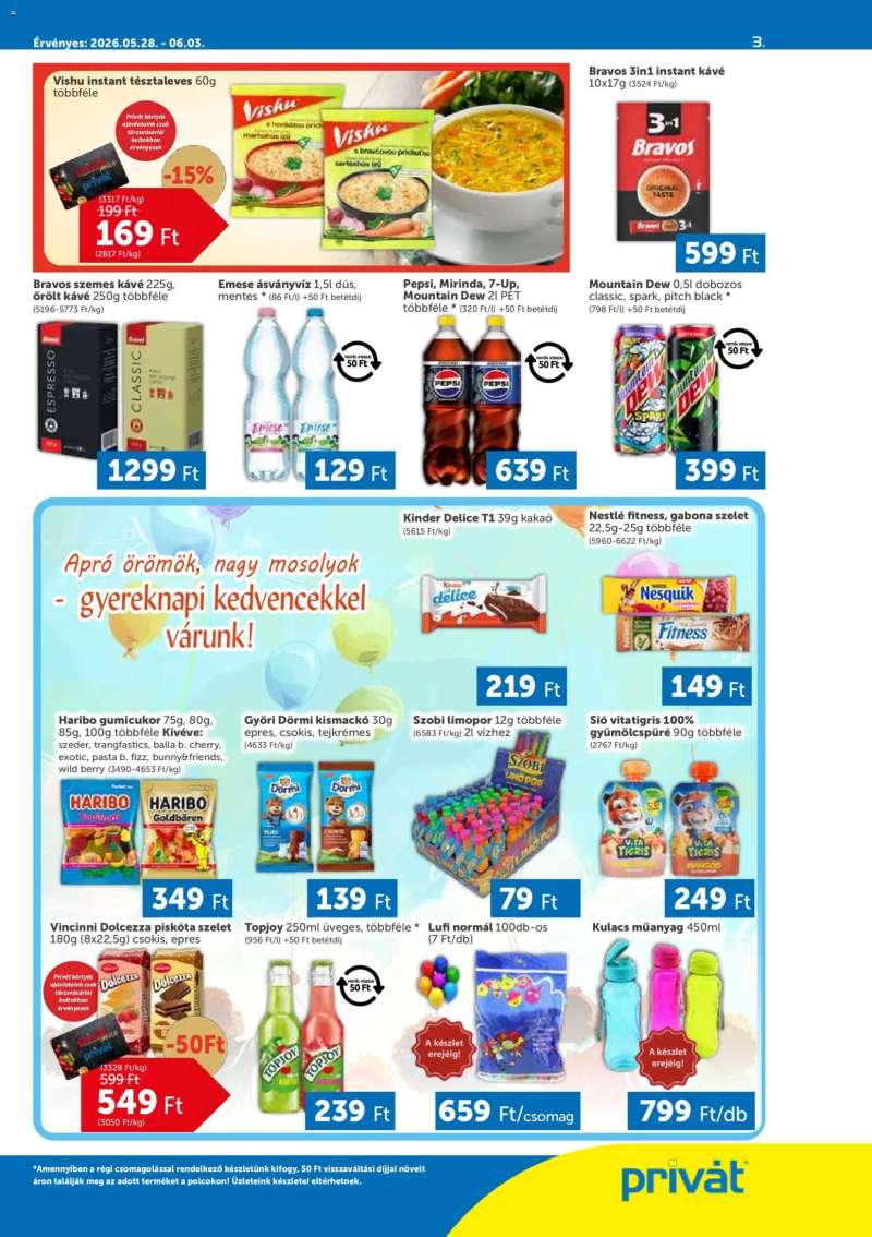 PRIVÁT PRIVÁT akciós újság 3 oldal