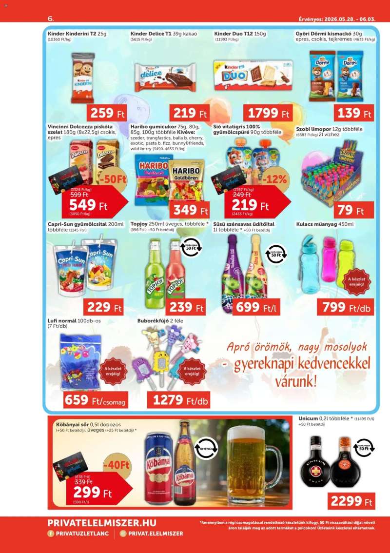 PRIVÁT PRIVÁT Aktuális szórólap MAX 6 oldal