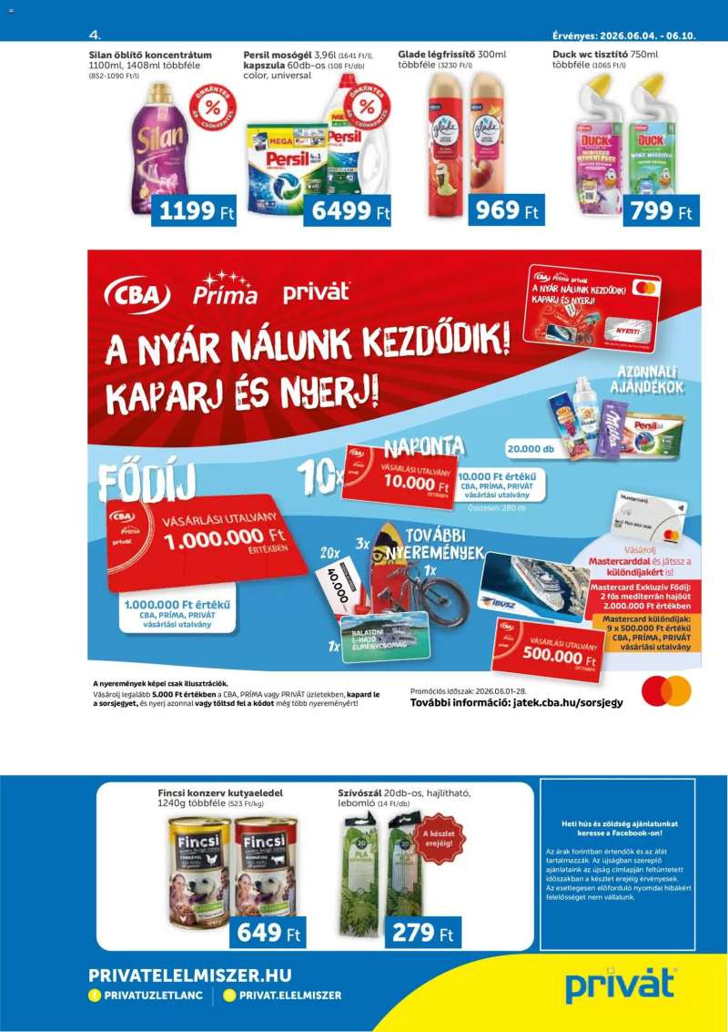 PRIVÁT PRIVÁT akciós újság 4 oldal