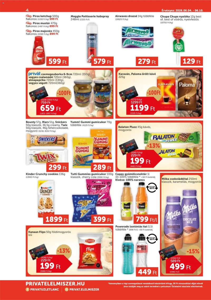 PRIVÁT PRIVÁT Aktuális szórólap MAX 4 oldal