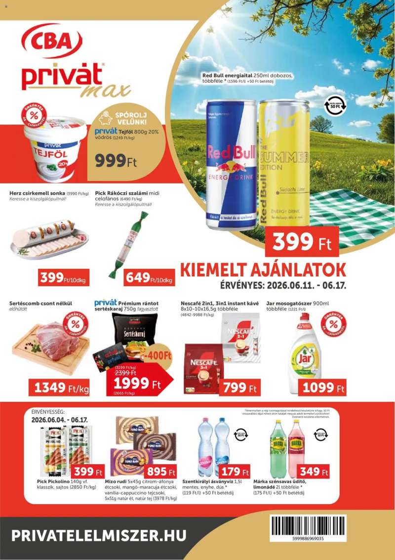 PRIVÁT PRIVÁT Aktuális szórólap MAX 1 oldal