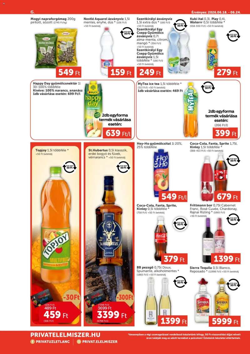 PRIVÁT PRIVÁT Aktuális szórólap MAX 6 oldal
