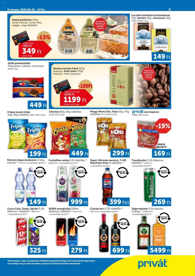 PRIVÁT PRIVÁT akciós újság 3 oldal