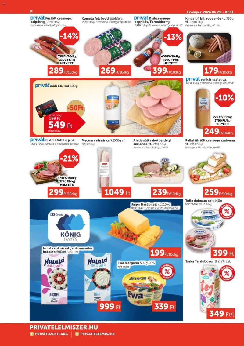 PRIVÁT PRIVÁT Aktuális szórólap MAX 2 oldal