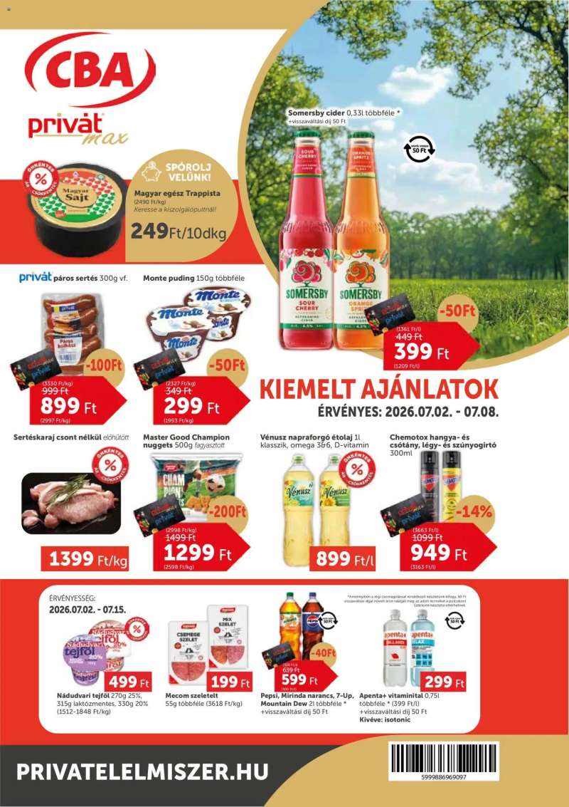 PRIVÁT PRIVÁT Aktuális szórólap MAX 1 oldal