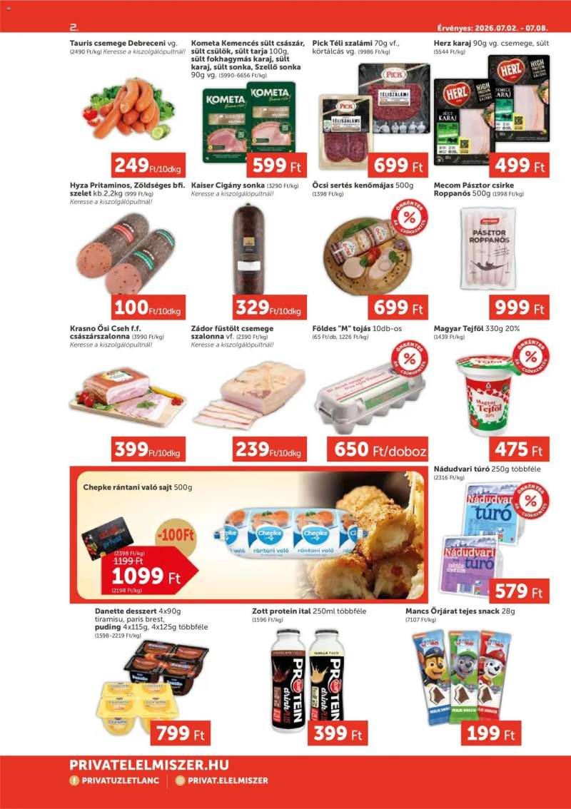 PRIVÁT PRIVÁT Aktuális szórólap MAX 2 oldal