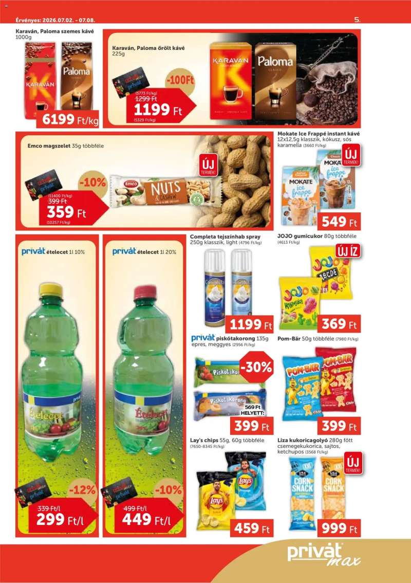 PRIVÁT PRIVÁT Aktuális szórólap MAX 5 oldal