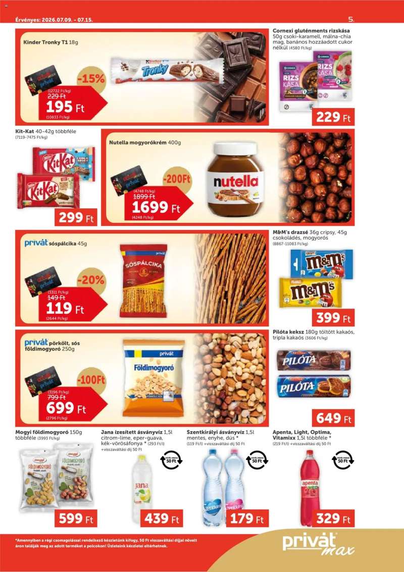 PRIVÁT PRIVÁT Aktuális szórólap MAX 5 oldal