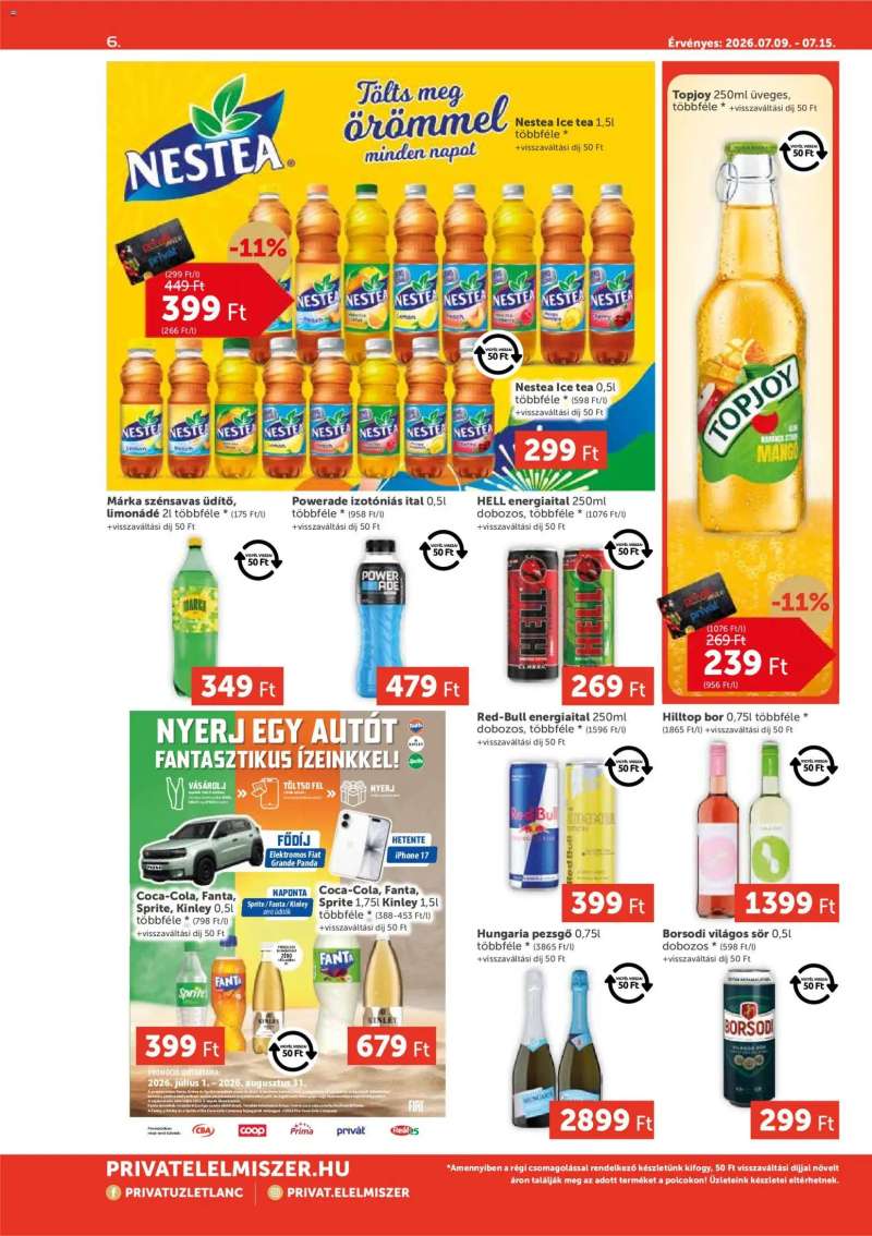 PRIVÁT PRIVÁT Aktuális szórólap MAX 6 oldal