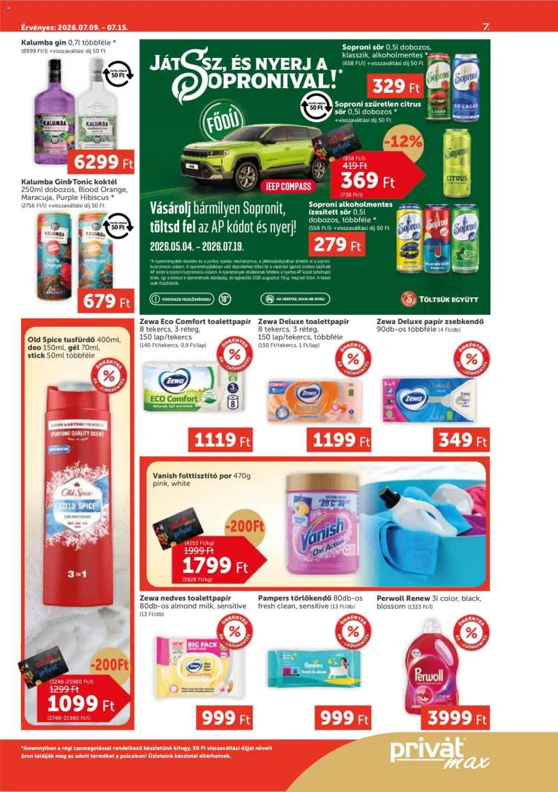 PRIVÁT PRIVÁT Aktuális szórólap MAX 7 oldal
