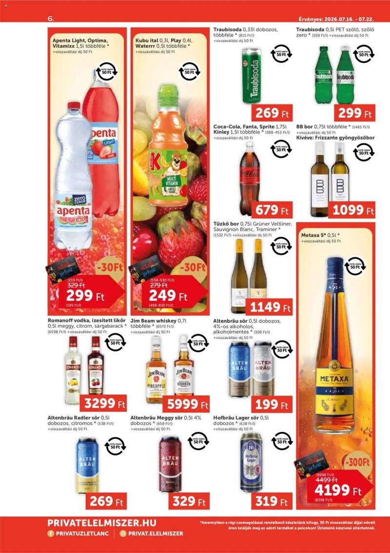 PRIVÁT PRIVÁT Aktuális szórólap MAX 6 oldal