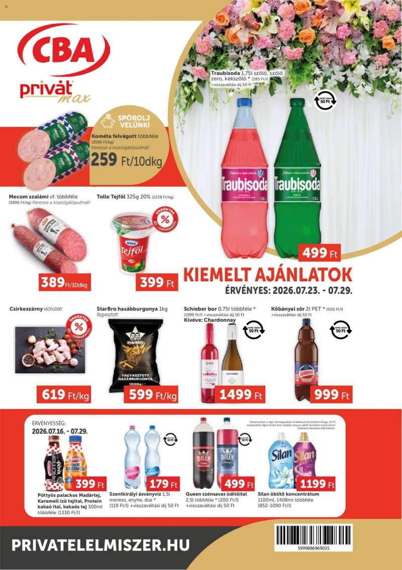 PRIVÁT PRIVÁT Aktuális szórólap MAX 1 oldal
