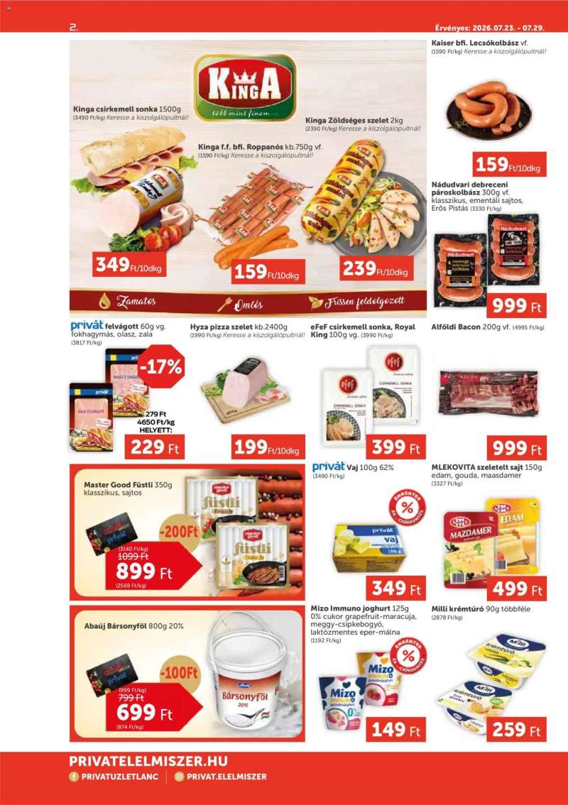 PRIVÁT PRIVÁT Aktuális szórólap MAX 2 oldal