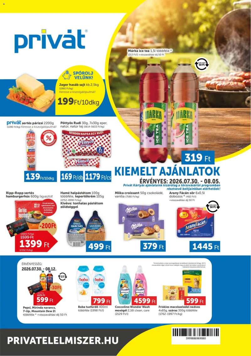 PRIVÁT PRIVÁT akciós újság 1 oldal