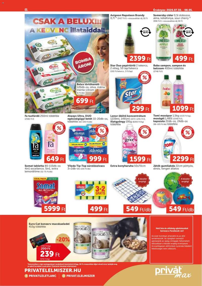PRIVÁT PRIVÁT Aktuális szórólap MAX 8 oldal