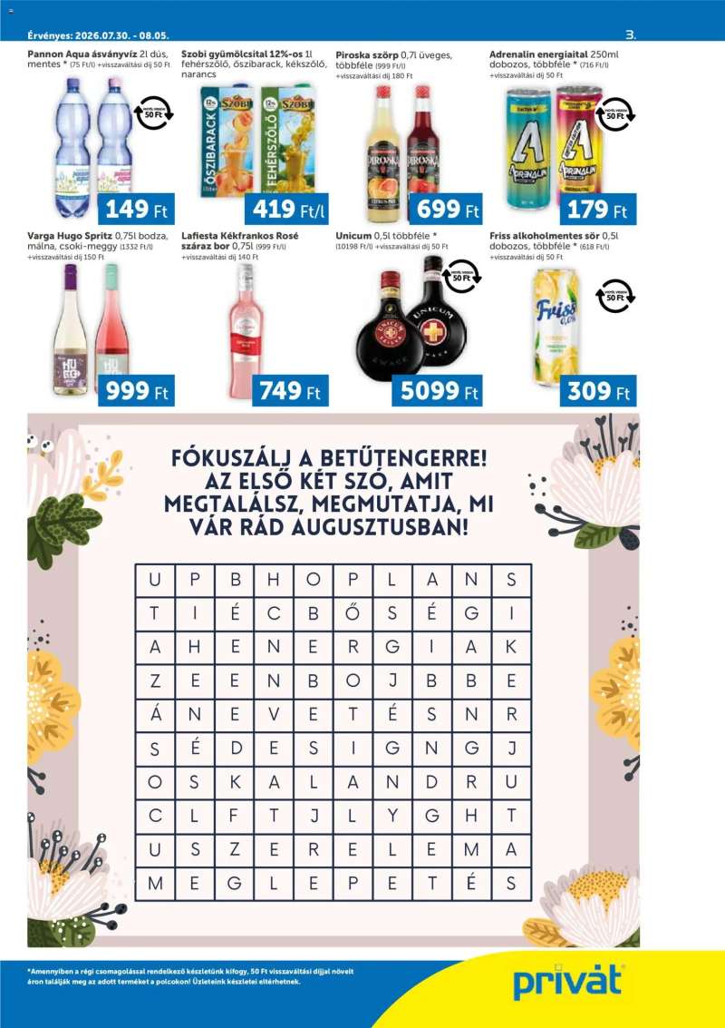 PRIVÁT PRIVÁT Déli vármegyék 3 oldal