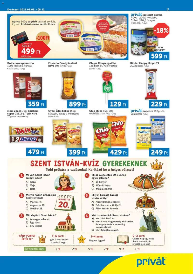 PRIVÁT PRIVÁT akciós újság 3 oldal