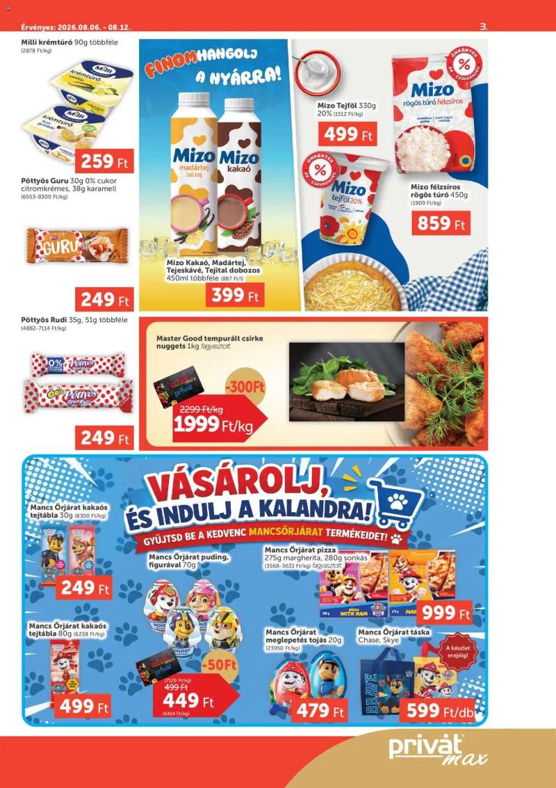 PRIVÁT PRIVÁT Aktuális szórólap MAX 3 oldal