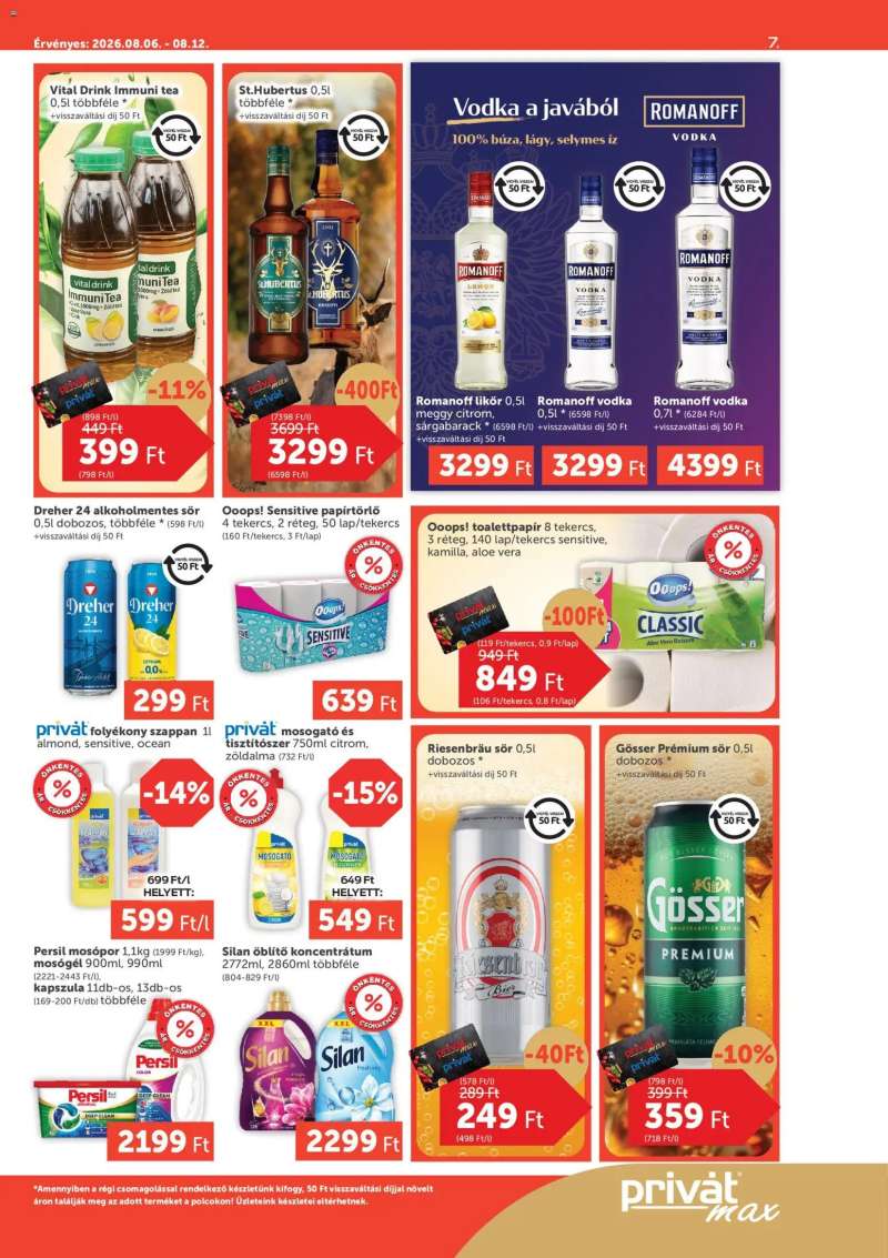PRIVÁT PRIVÁT Aktuális szórólap MAX 7 oldal