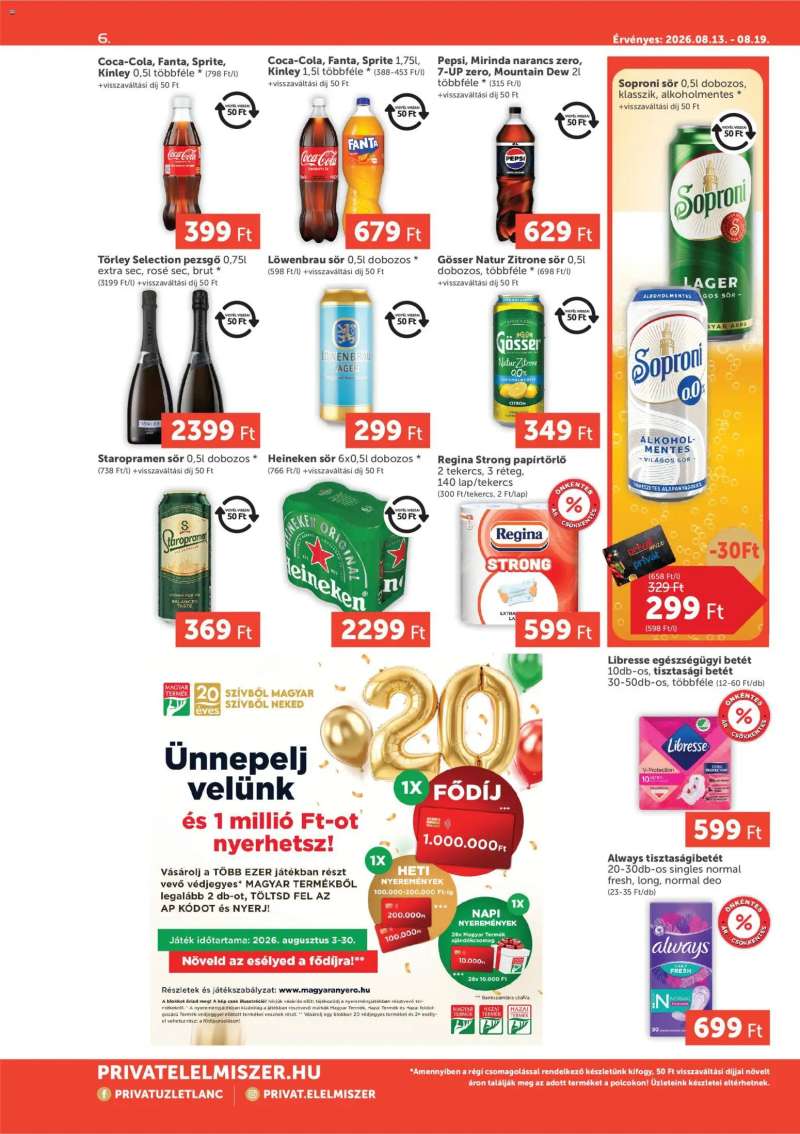 PRIVÁT PRIVÁT Aktuális szórólap MAX 6 oldal