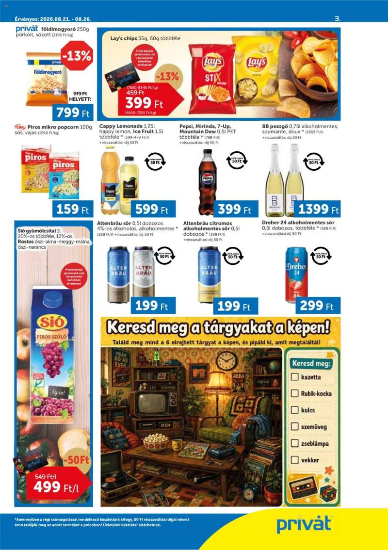 PRIVÁT PRIVÁT akciós újság 3 oldal