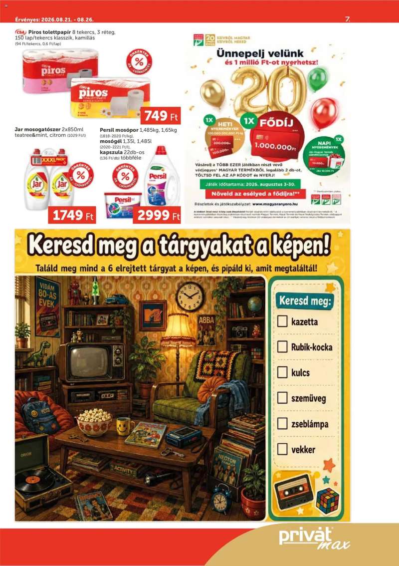 PRIVÁT PRIVÁT Aktuális szórólap MAX 7 oldal