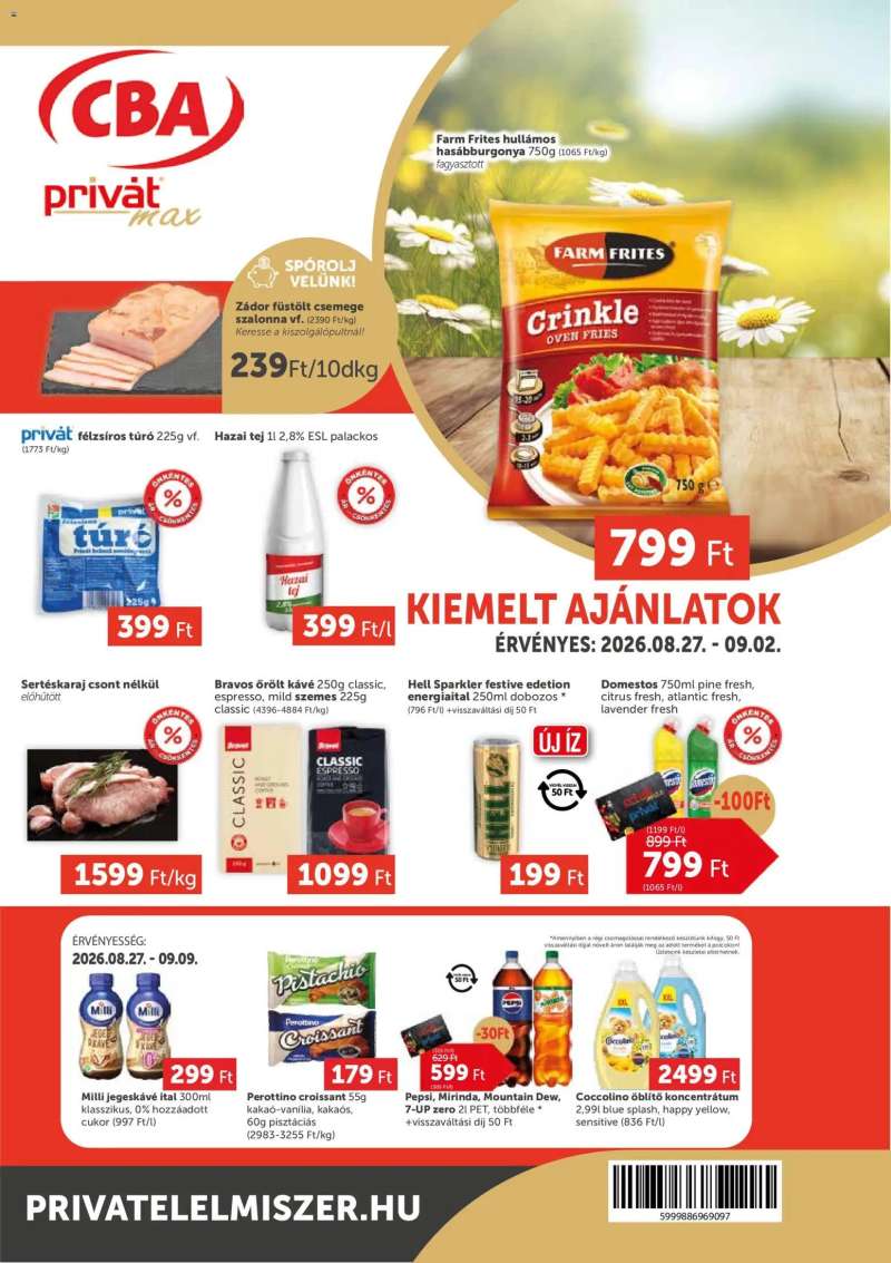 PRIVÁT PRIVÁT Aktuális szórólap MAX 1 oldal