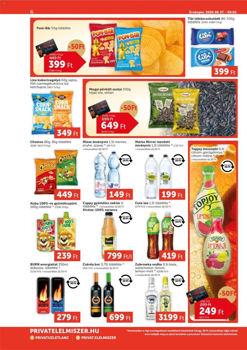 PRIVÁT PRIVÁT Aktuális szórólap MAX 6 oldal