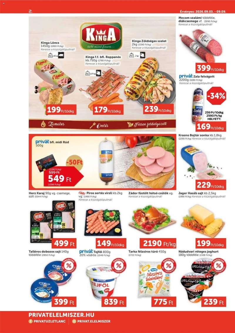 PRIVÁT PRIVÁT Aktuális szórólap MAX 2 oldal