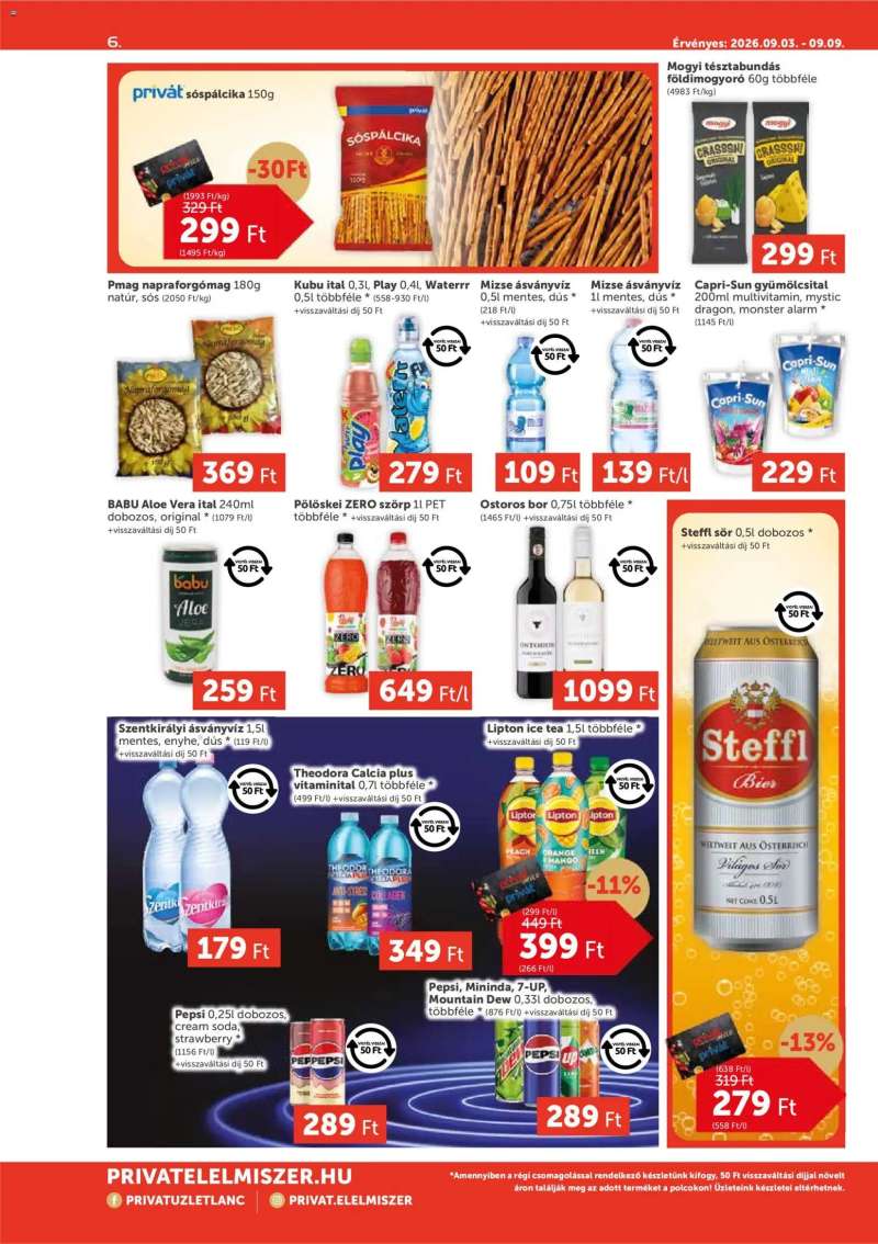 PRIVÁT PRIVÁT Aktuális szórólap MAX 6 oldal