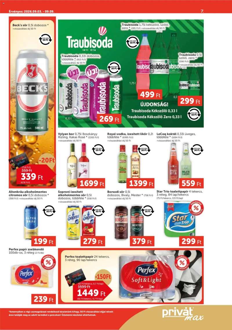PRIVÁT PRIVÁT Aktuális szórólap MAX 7 oldal