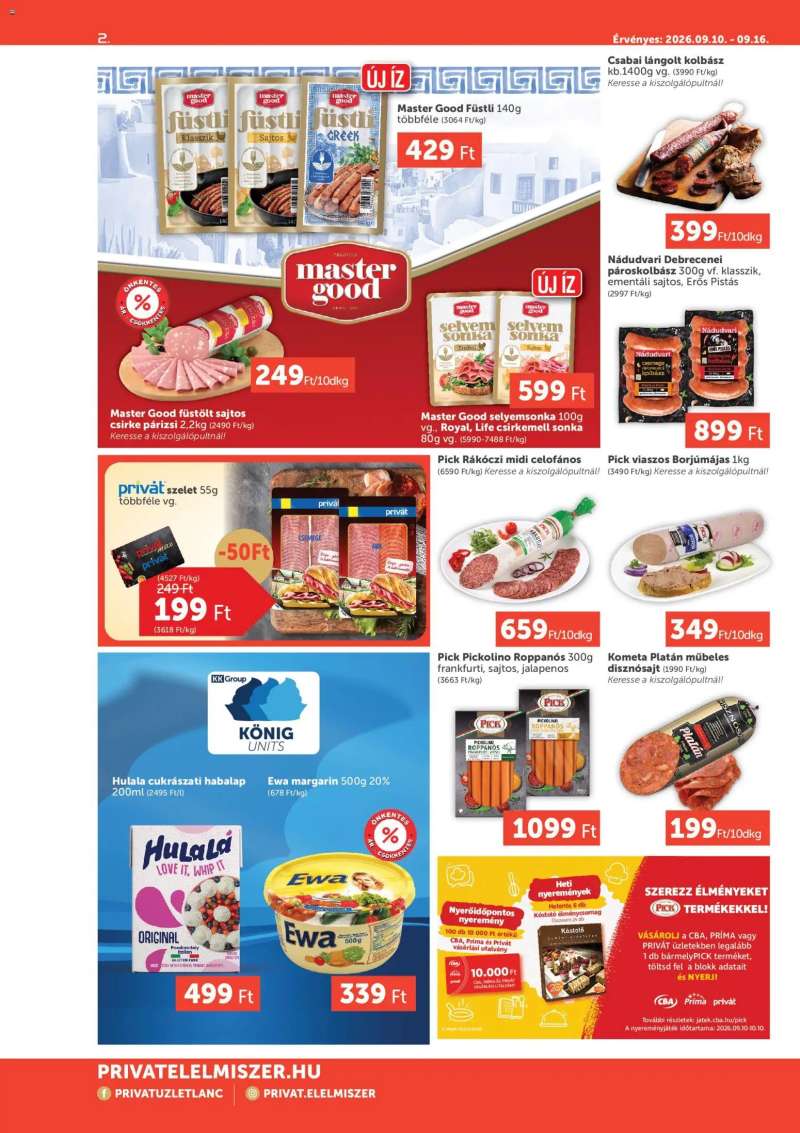 PRIVÁT PRIVÁT Aktuális szórólap MAX 2 oldal
