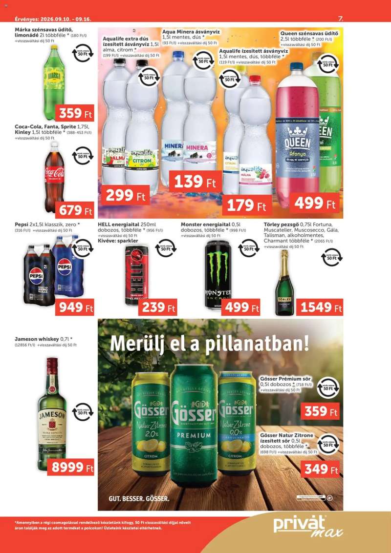 PRIVÁT PRIVÁT Aktuális szórólap MAX 7 oldal