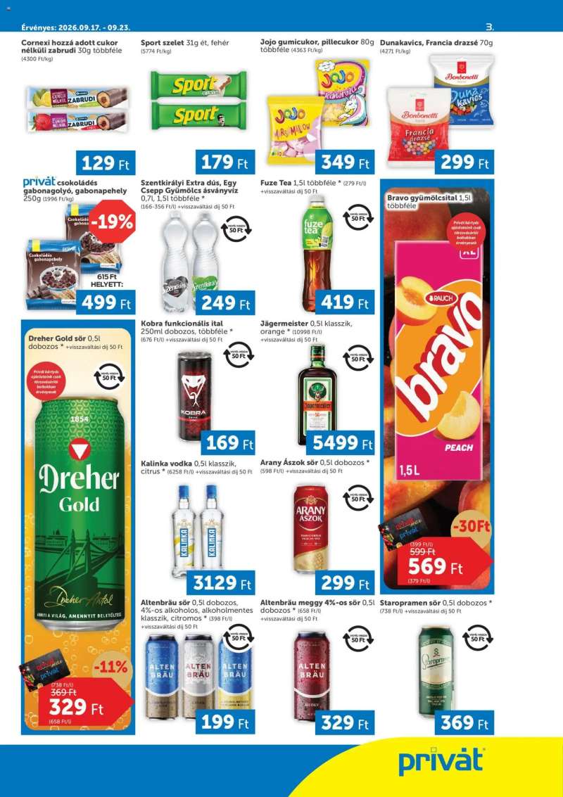 PRIVÁT PRIVÁT akciós újság 3 oldal